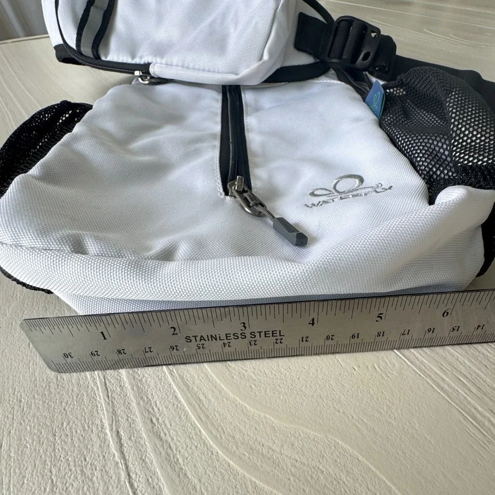 Waterfly Sling Backpack White Crossbody Shoulder Bag Hiking Travel Padded Strap
